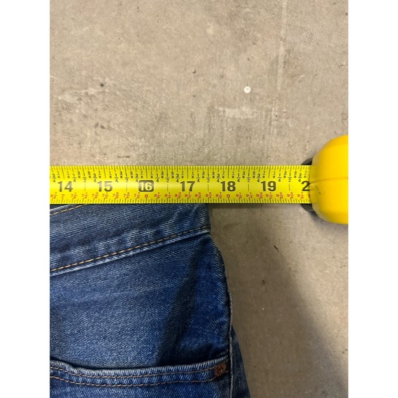 Levi's 505 Shorts Womens 34 Blue Cut Off Distressed Denim Frayed Hem Y2K Summer - Picture 5 of 9